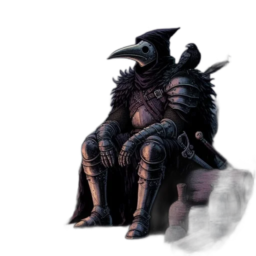 dragon, mask, creature, staff transparent PNG cut-out