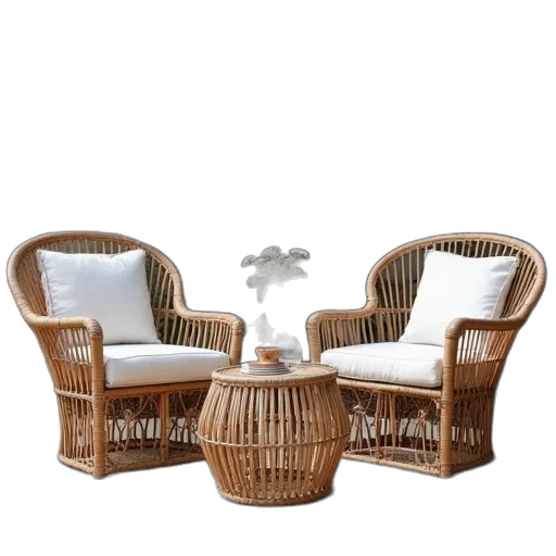 furniture, 3d render, photorealistic, earth tones transparent PNG cut-out
