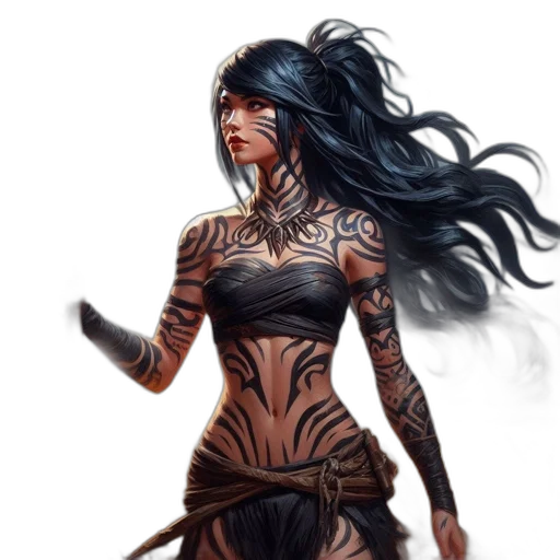 dress, fantasy art, concept art, comic book art transparent PNG cut-out