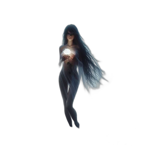 hair, dress, creature, concept art transparent PNG cut-out
