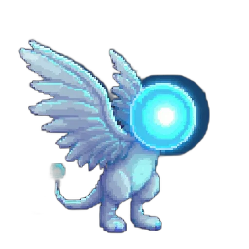 dragon, staff, creature, animal transparent PNG cut-out