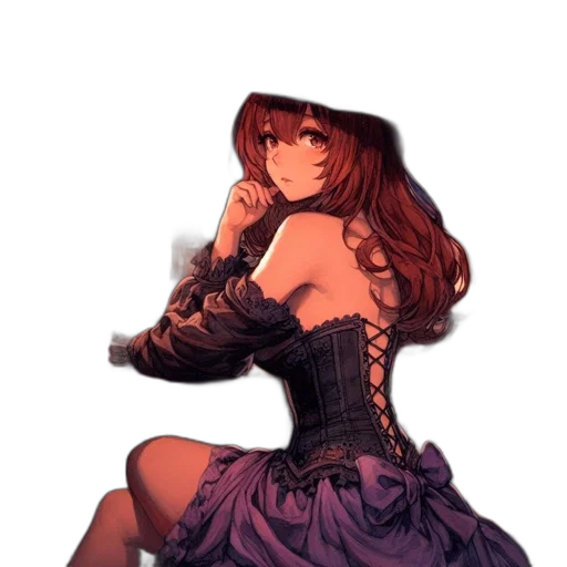 dress, crown, staff, weapon transparent PNG cut-out