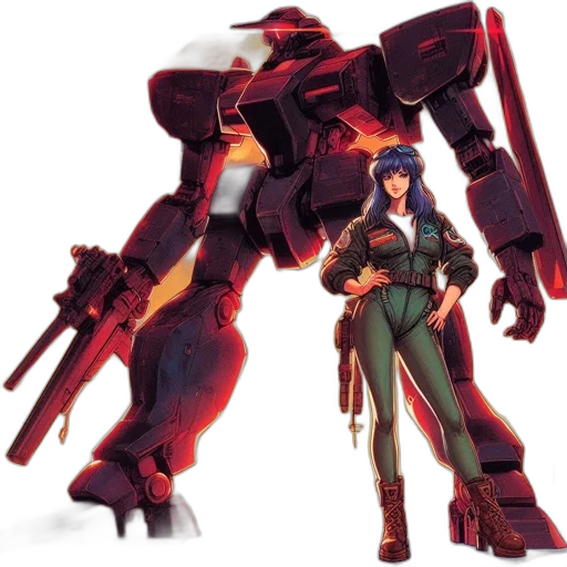 weapon, robot, concept art, 3d render transparent PNG cut-out
