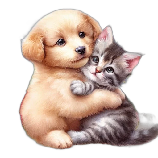 animal, photorealistic, oil painting, pixel art transparent PNG cut-out