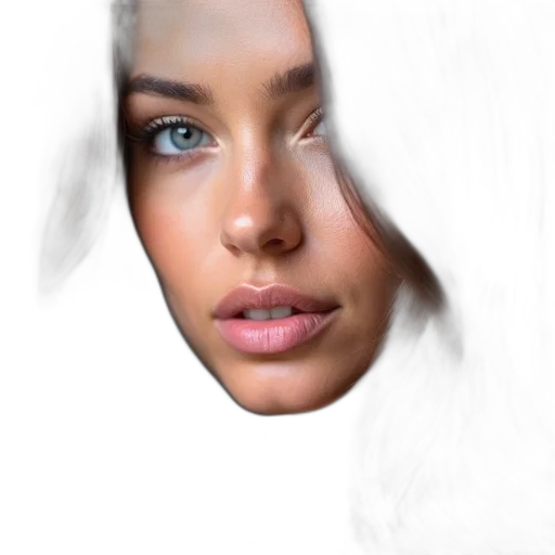 face, mask, hair, jewelry transparent PNG cut-out