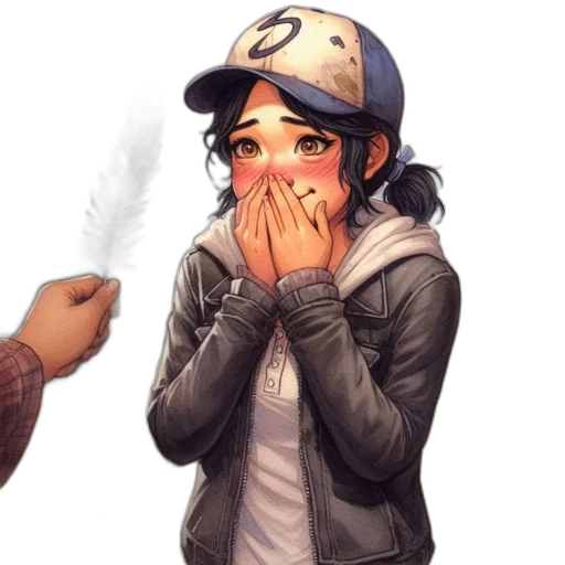 face, mask, jacket, hat transparent PNG cut-out