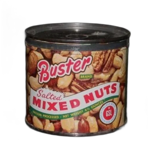 food, vintage, can, buster transparent PNG cut-out