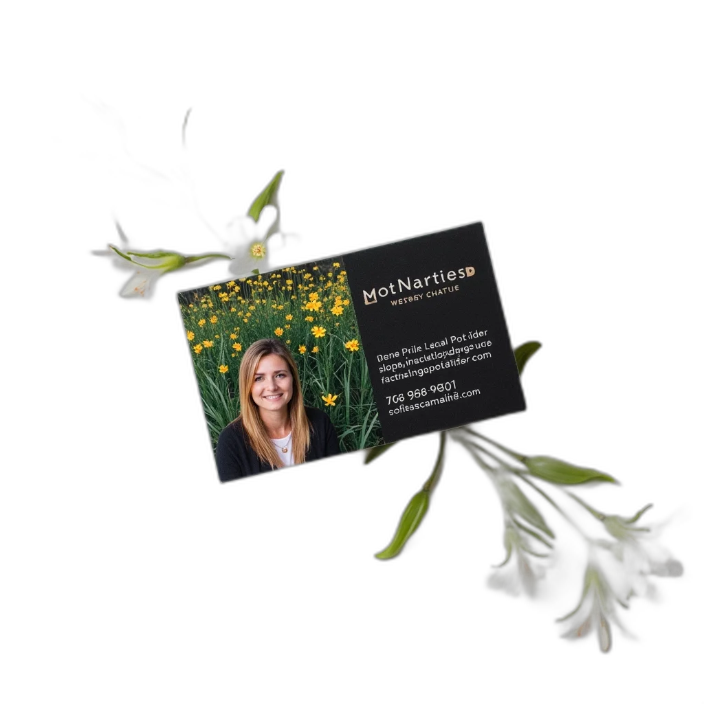 black, business, card, woman transparent PNG cut-out