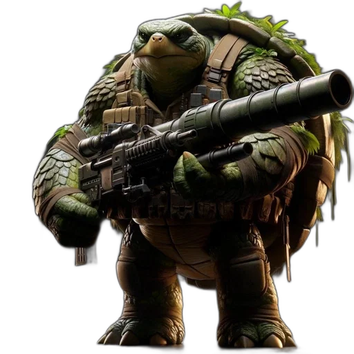 animal, weapon, concept art, 3d render transparent PNG cut-out