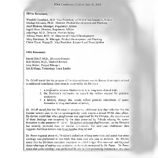 document, titled, fda, conference transparent PNG cut-out
