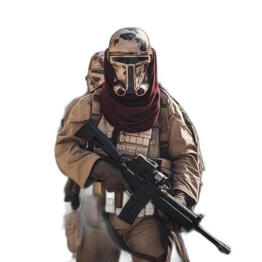 mask, weapon, staff, robot transparent PNG cut-out