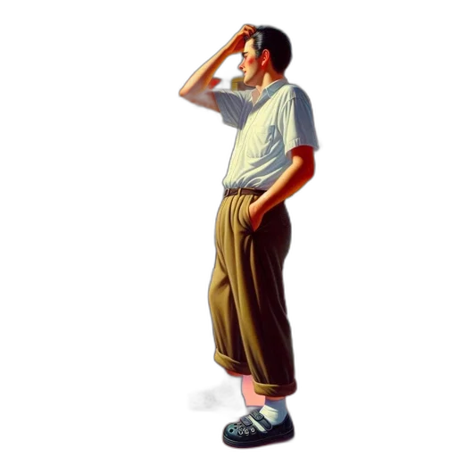 staff, bottle, jacket, shoes transparent PNG cut-out
