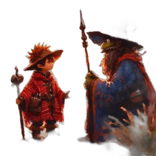 staff, concept art, fantasy art, watercolor transparent PNG cut-out