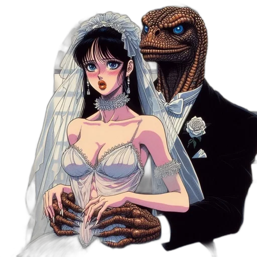 mask, dress, jewelry, vaporwave transparent PNG cut-out