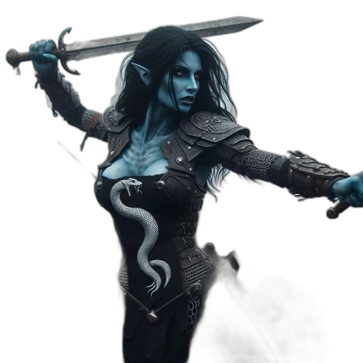 staff, dragon, sword, fantasy art transparent PNG cut-out