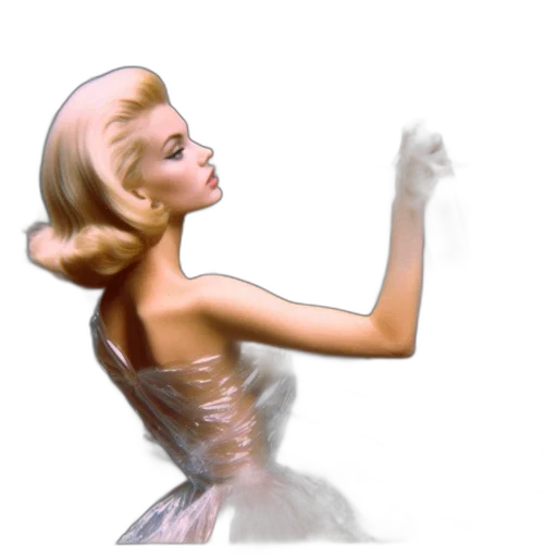 hair, dress, 3d render, concept art transparent PNG cut-out