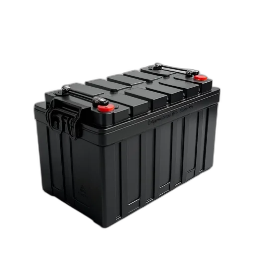 3d render, 12v, 200ah, battery transparent PNG cut-out