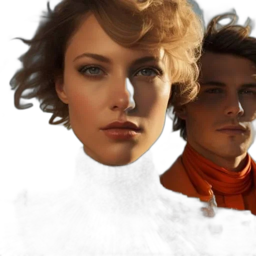 face, concept art, photorealistic, comic book art transparent PNG cut-out