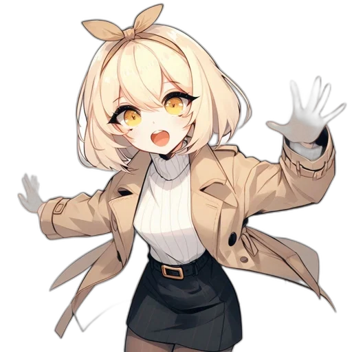 jacket, staff, creature, animal transparent PNG cut-out