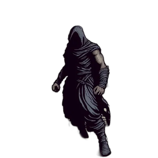 mask, jacket, staff, creature transparent PNG cut-out