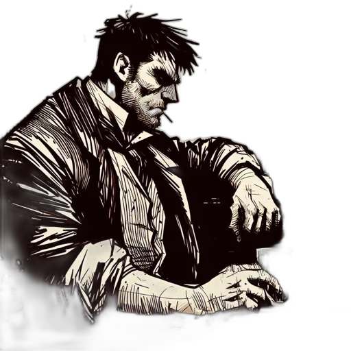 jacket, comic book art, concept art, cyberpunk transparent PNG cut-out