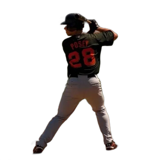 baseball, player, name, posey transparent PNG cut-out