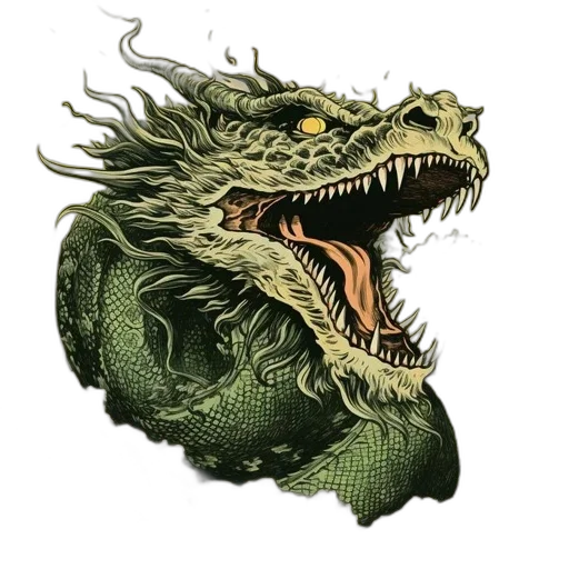 dragon, creature, animal, mask transparent PNG cut-out