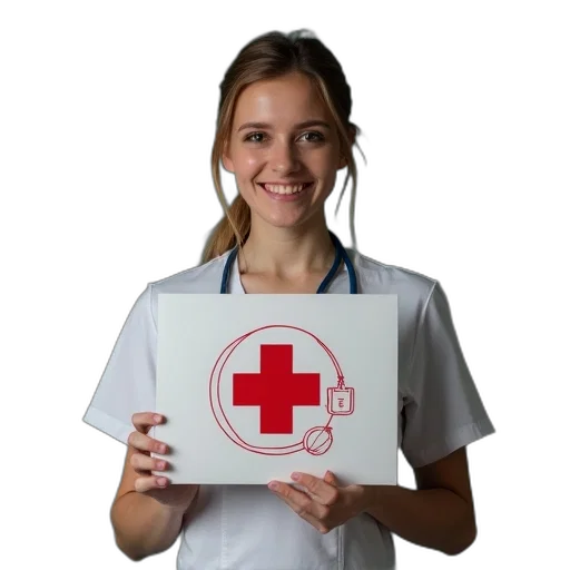 staff, nurse, holding, respiratory transparent PNG cut-out