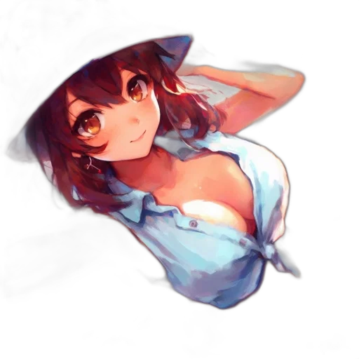hat, dress, umbrella, face transparent PNG cut-out