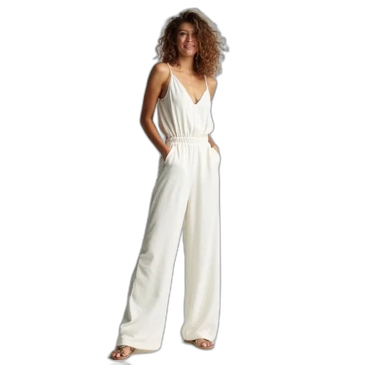 dress, white, wide, leg transparent PNG cut-out