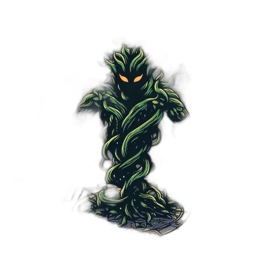 creature, staff, tree, crown transparent PNG cut-out