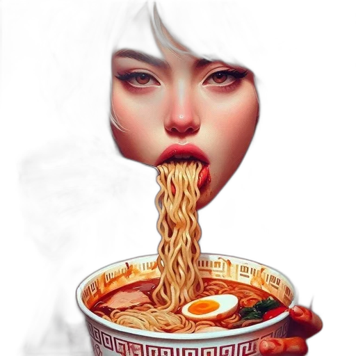 food, face, robot, photorealistic transparent PNG cut-out