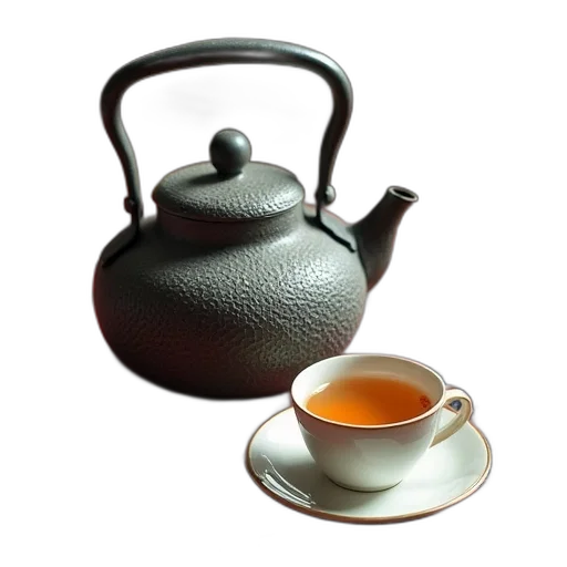 photorealistic, 3d render, iron, tea transparent PNG cut-out