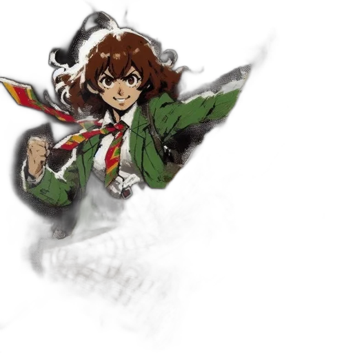 jacket, weapon, creature, staff transparent PNG cut-out