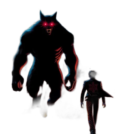 creature, concept art, comic book art, 3d render transparent PNG cut-out