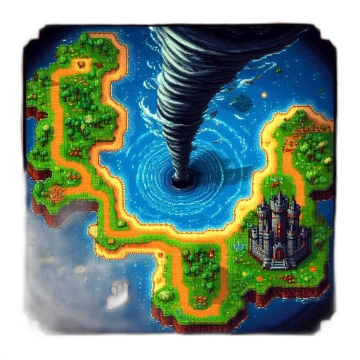 concept art, fantasy art, pixel art, elaborate transparent PNG cut-out
