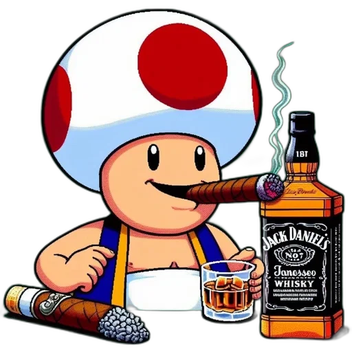 hat, bottle, animal, pixel art transparent PNG cut-out