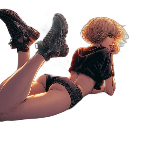 shoes, concept art, 3d render, cyberpunk transparent PNG cut-out