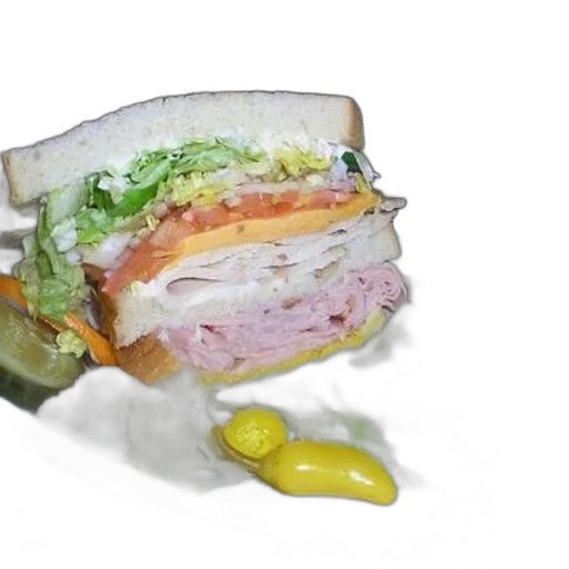 food, photorealistic, 3d render, sandwich transparent PNG cut-out
