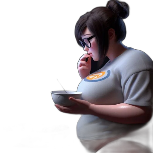 food, robot, concept art, 3d render transparent PNG cut-out