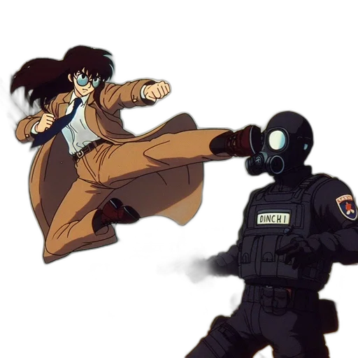 jacket, weapon, robot, concept art transparent PNG cut-out