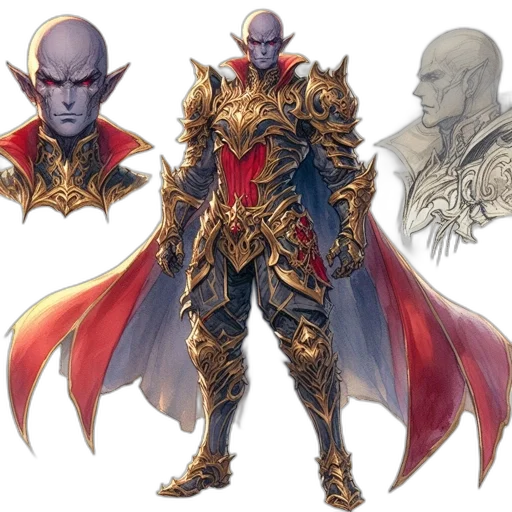 concept art, fantasy art, comic book art, dark transparent PNG cut-out