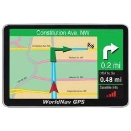 gps, device, screen, displaying transparent PNG cut-out