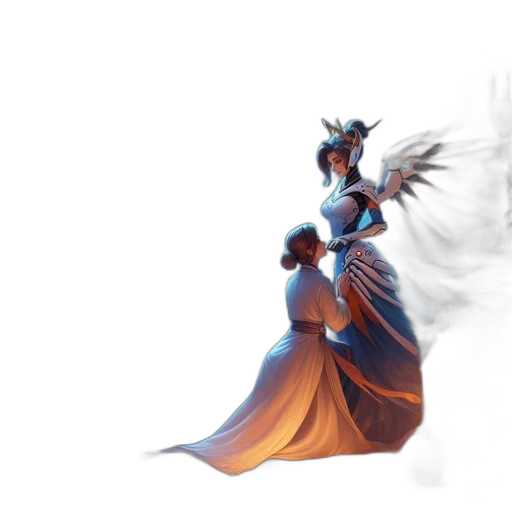 dragon, staff, dress, crown transparent PNG cut-out