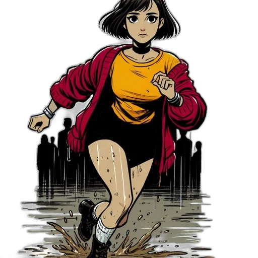 comic book art, cartoon, concept art, anime transparent PNG cut-out