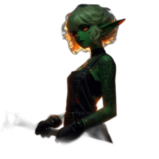 staff, mask, dress, creature transparent PNG cut-out