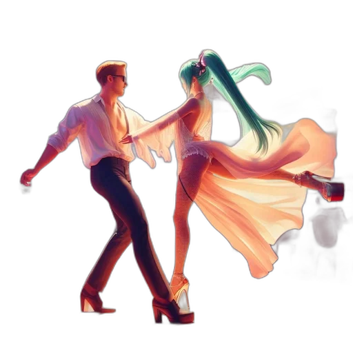 dress, watercolor, anime, concept art transparent PNG cut-out