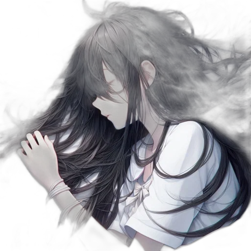 hair, dress, mask, face transparent PNG cut-out