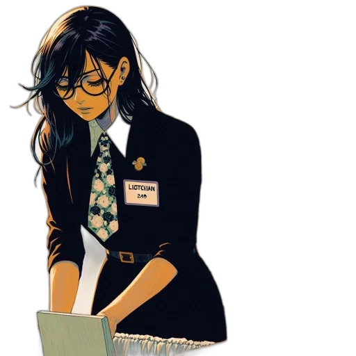 jacket, staff, comic book art, concept art transparent PNG cut-out