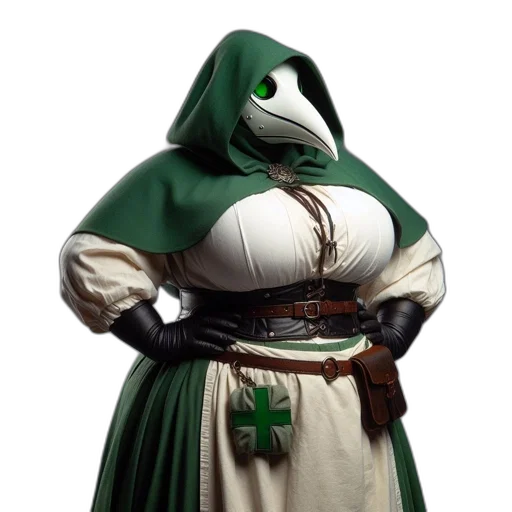 dress, staff, mask, dragon transparent PNG cut-out